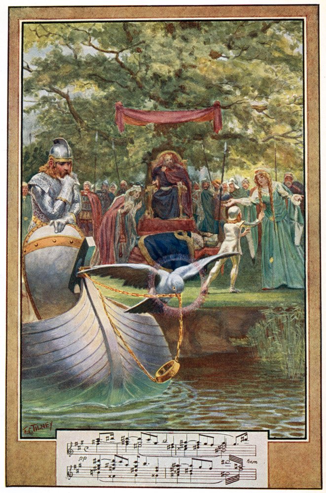 The Departure of Lohengrin, illustration from 'Wagner's Lohengrin ...