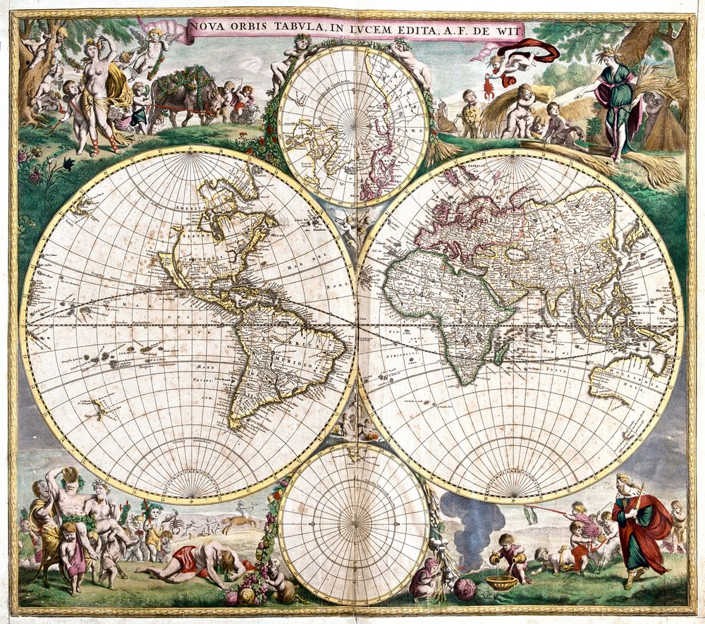 Planisphere World by Frederick de Wit: Buy fine art prints
