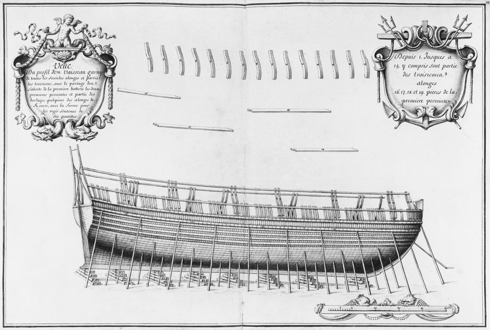 Profile of a Vessel, illustration from the 'Atlas de Colbert', plate 22