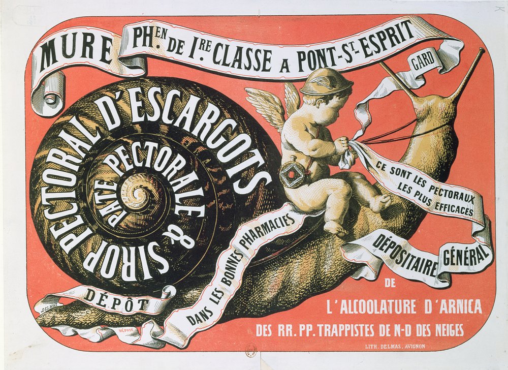 Advertisement for Chest Syrup Sirop Pectoral d'Escargots, c.1860