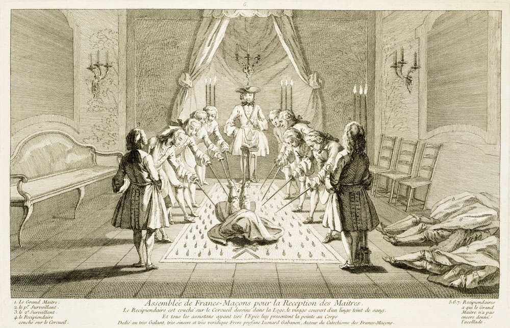 Assembly of Free Masons for the Initiation of a Master, from The ...