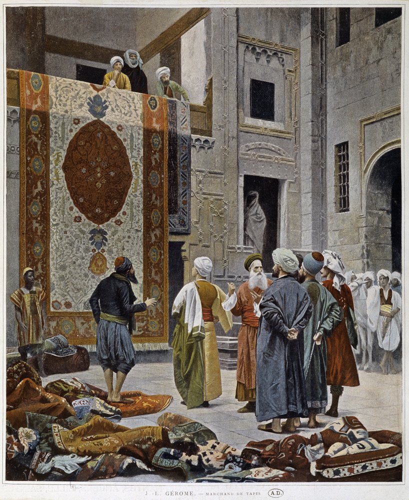 Carpet dealers in Egypt by French School