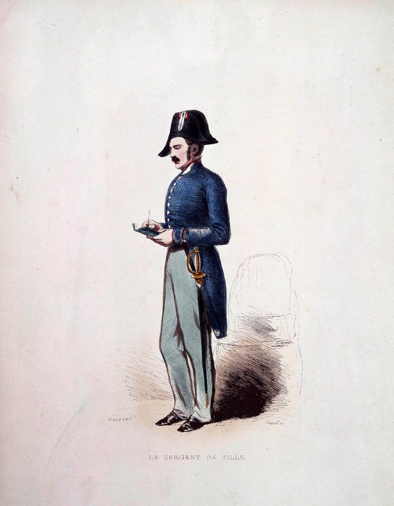 City Sergeant Uniform of a member of the police forces under the July Monarchy (1830-1848), 19th century by French School