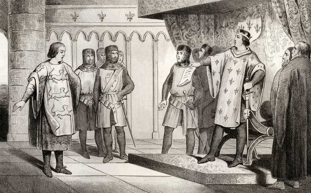Louis VIII the Lion receives an envoy from his enemy Henry III of ...