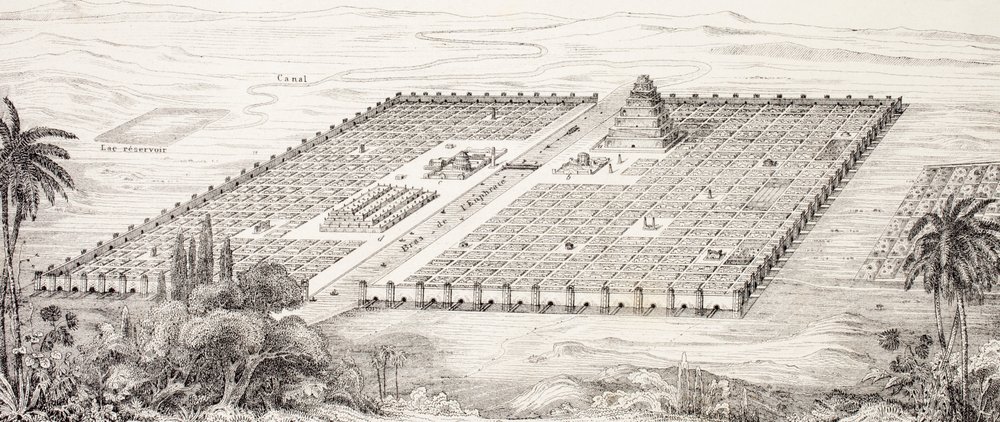 Plan of the City of Babylon, Mesopotamia, Around the 5th Century BC ...