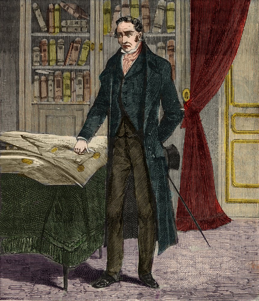 Portrait of George Stephenson, British engineer and pioneer of railway ...