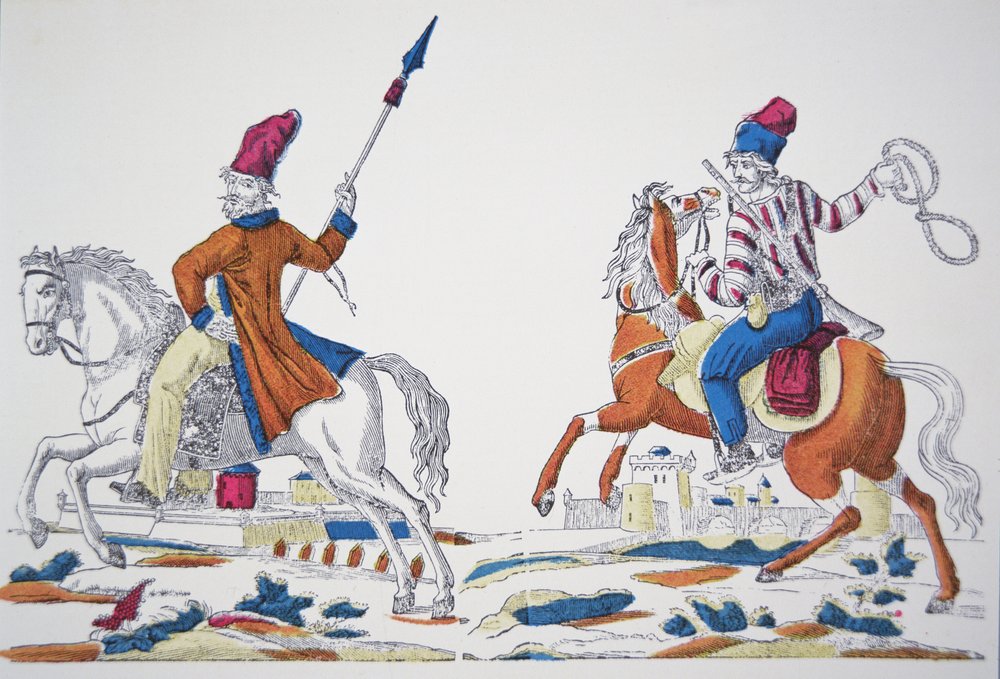 Russian Cossacks at the time of Napoleon