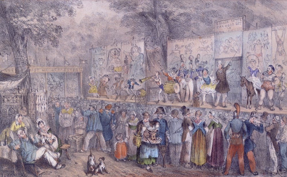 The Circus Parade at Saint-Cloud by French School