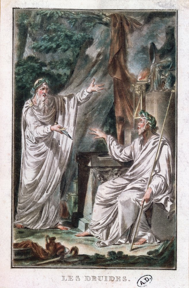 The Druids, illustration for a play, c.1800 by French School
