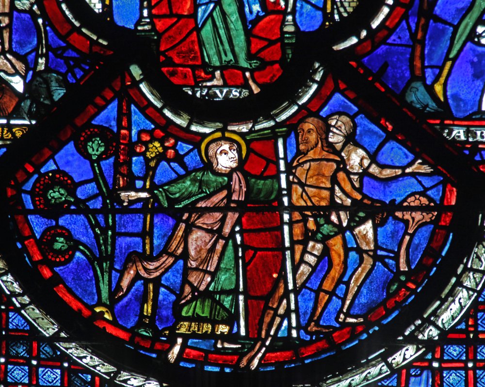 The Good Samaritan Window: Adam and Eve Expelled from Paradise by an ...
