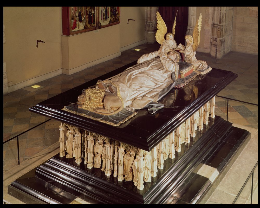 The tomb of Philip the Bold, Duke of Burgundy (1342-1404), by Jean de Marville (d. 1389), Claus Sluter (d. 1406) and Claus de Werve (c. 1380-1439), commissioned for the monastery of Champmol, 1385-1410 by French School