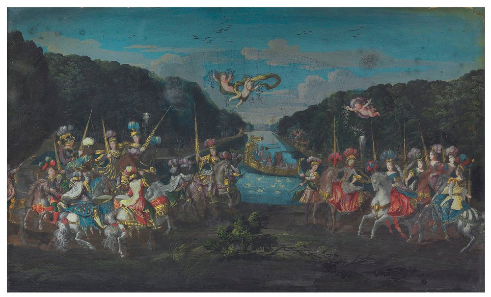 Two Fan Sheets: The Pompous Carousel of the Gallant Amazons from the ...