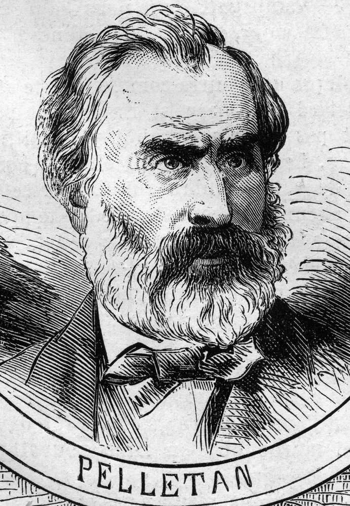 War of 1870 - Government of National Defence: portrait of Eugène Pelletan (1813-1884), member of the provisional government of 1870. Engraving in "Le Monde Illustré", no. 706 of October 22 by French School
