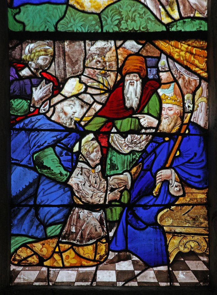 Window depicting a Scene from the Life of St Yves