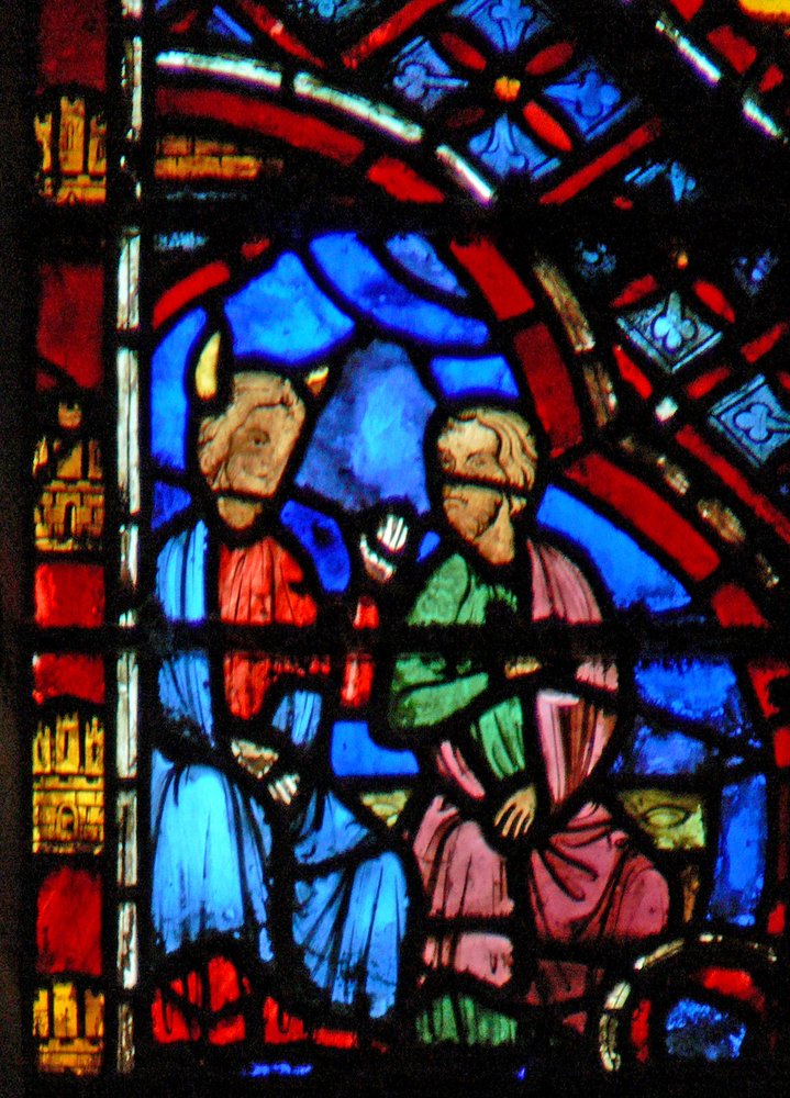 Moses and Aaron Seated by French School