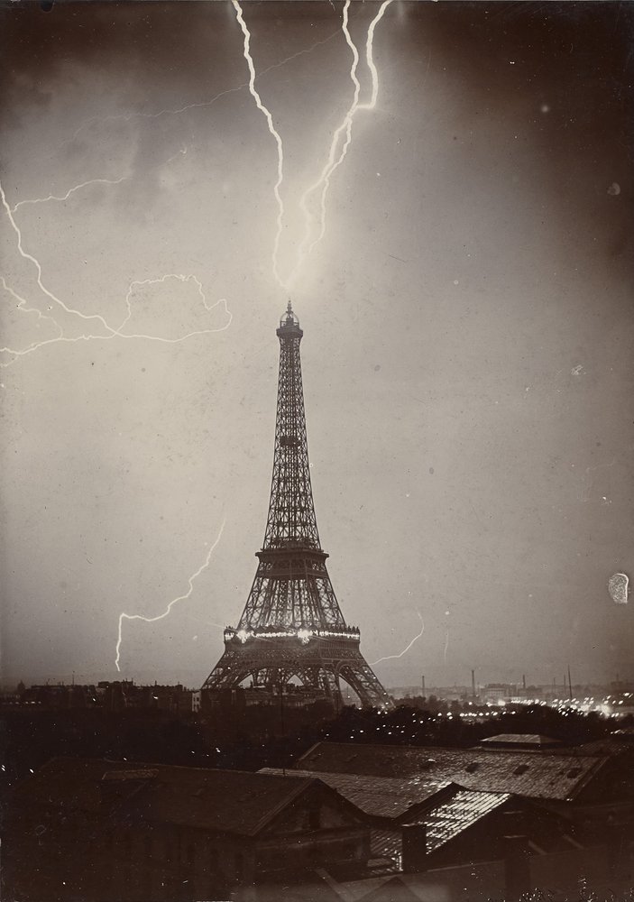 The Eiffel Tower Struck by Lightning, 1902 by Gabriel Loppe