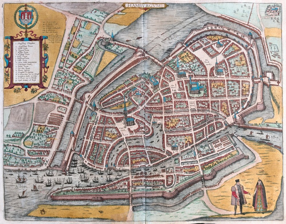 Hamburg, Germany - in 'Civitates Orbis Terrarum' by Georg Braun
