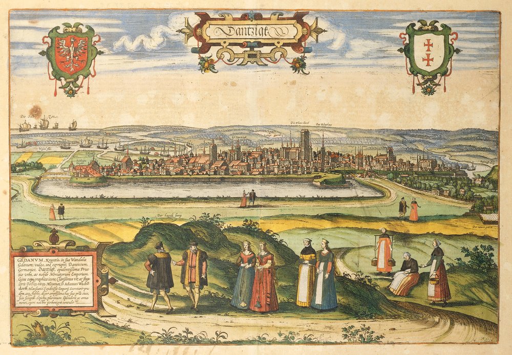 Gdansk from Civitates Orbis Terrarum by Georg Braun