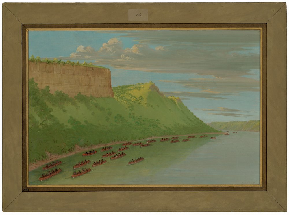 Father Hennepin and Companions Passing Lover