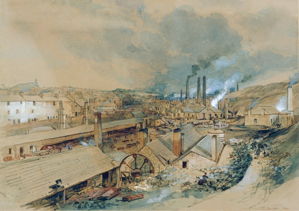 Dowlais Ironworks by George Childs: Premium art reproduction