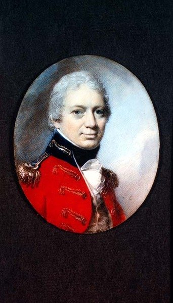 Miniature of Lt. Col. Robertson of the Wiltshire Militia, c.1801 by George Engleheart