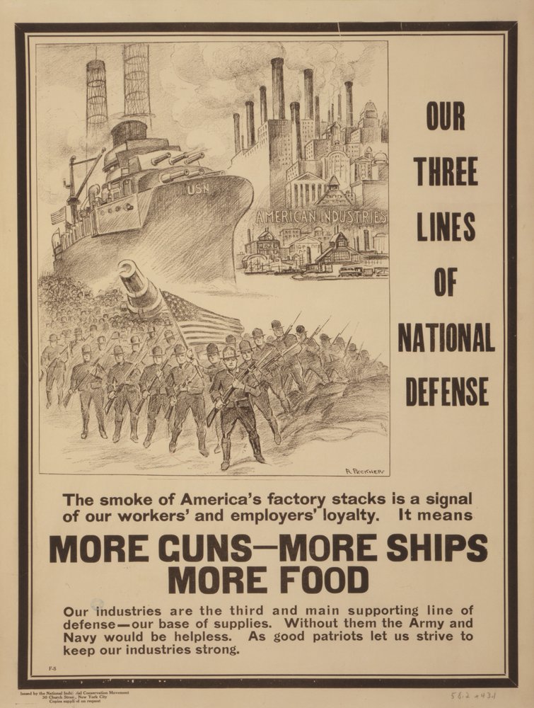 Our Three Lines of National Defense, by R. Peckner by Bartolome Esteban and studio Murillo