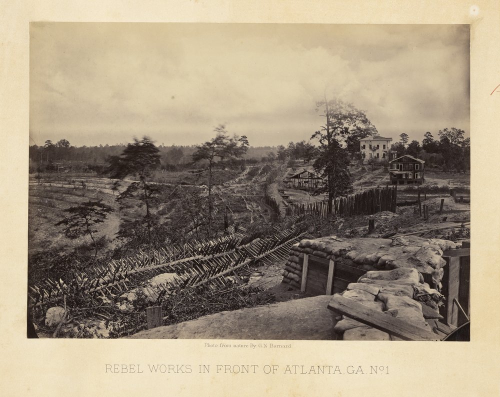 Rebel Works in Front of Atlanta, Georgia, No. 1 by George N. Barnard