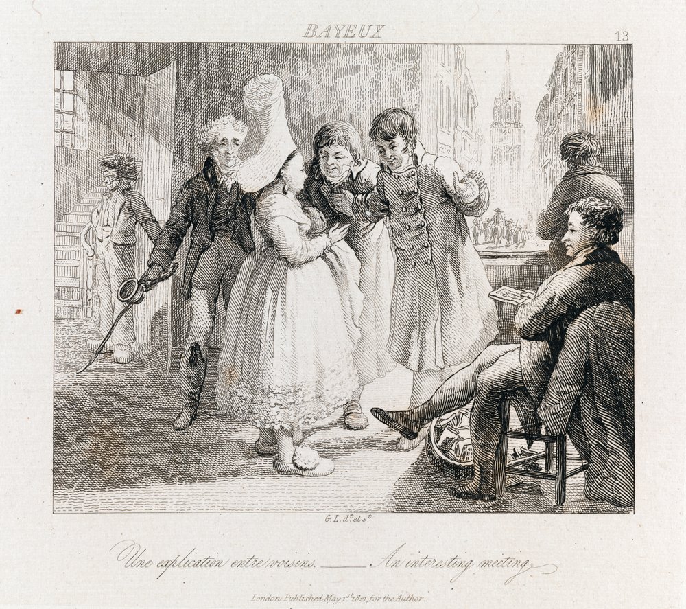 Interesting Meeting - Bayeux, c.1821 by George Robert Lewis
