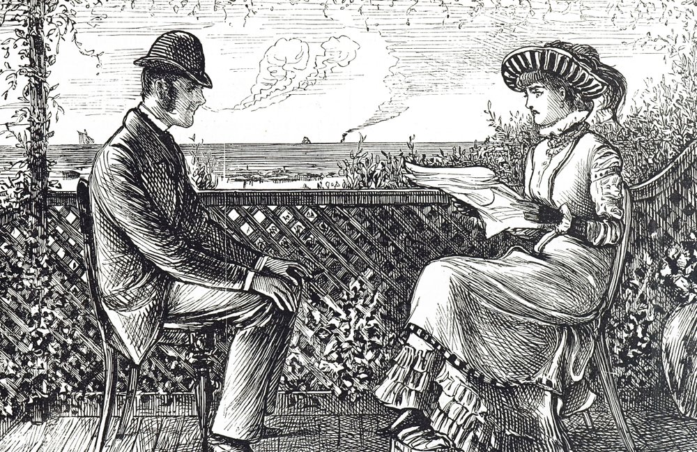 Cartoon Depicting a Husband and Wife - The Husband is Responsible for His Wife