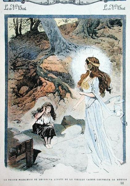 The Little Princess Finds Herself Before the Old Casket, Illustration ...