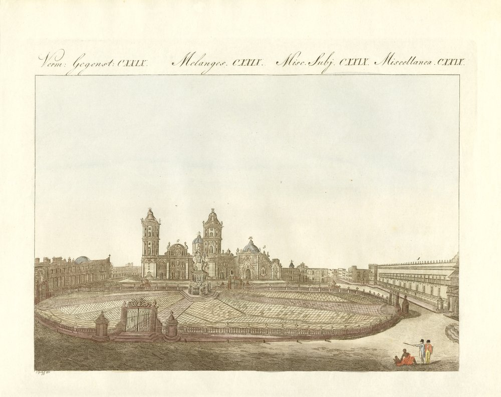 View of the Grand Plaza of Mexico-City in America