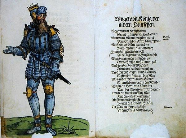 Wygewon, King of the Lower Germans, from 'The Origin of the First ...