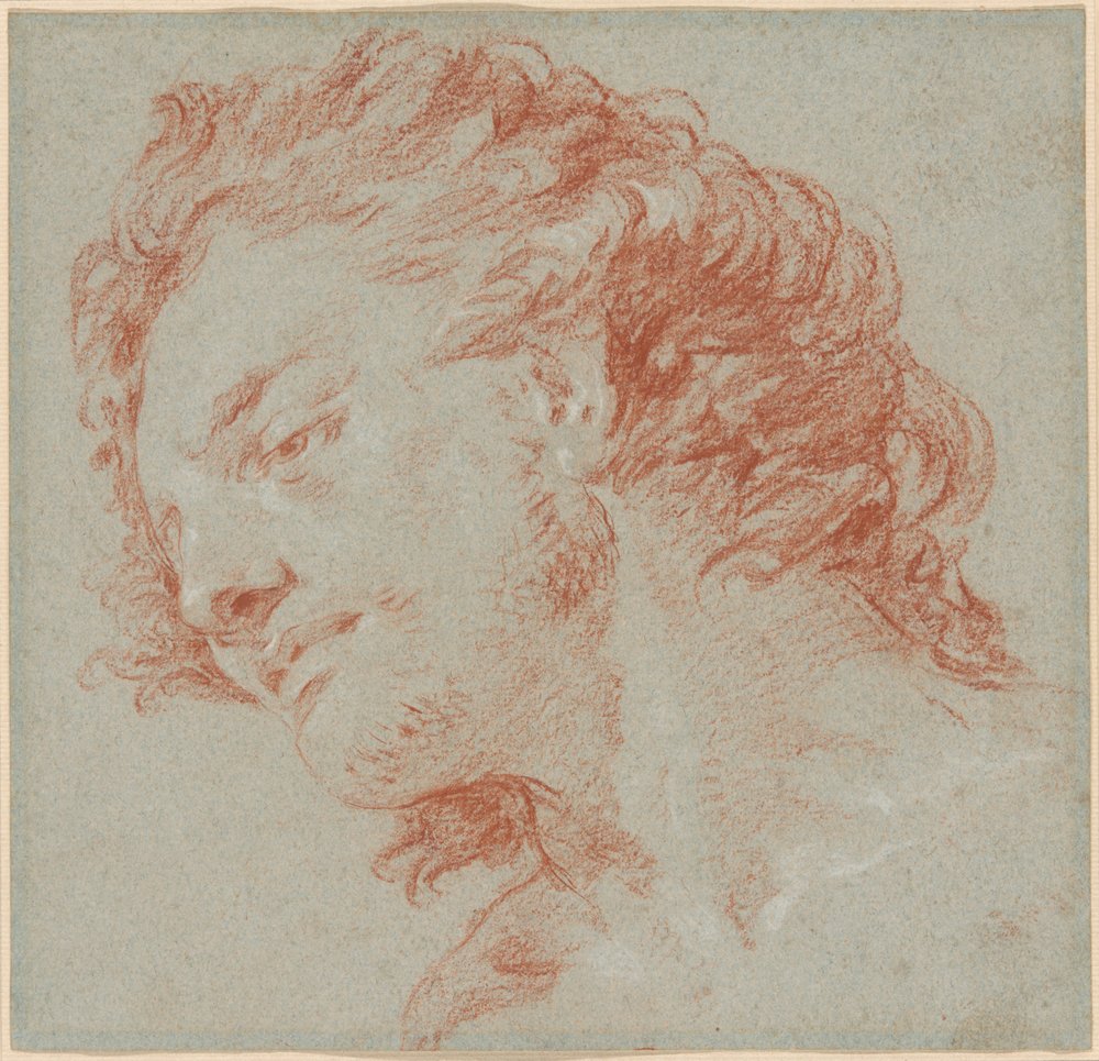 The Head of a Young Man in Profile to the Left (recto); Studies of ...