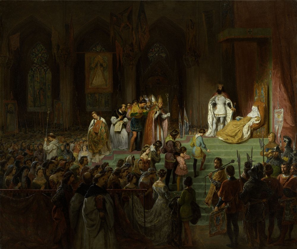 The Coronation of the Dead Inês de Castro in the Cathedral of Coimbra by Gillot Saint-Evre