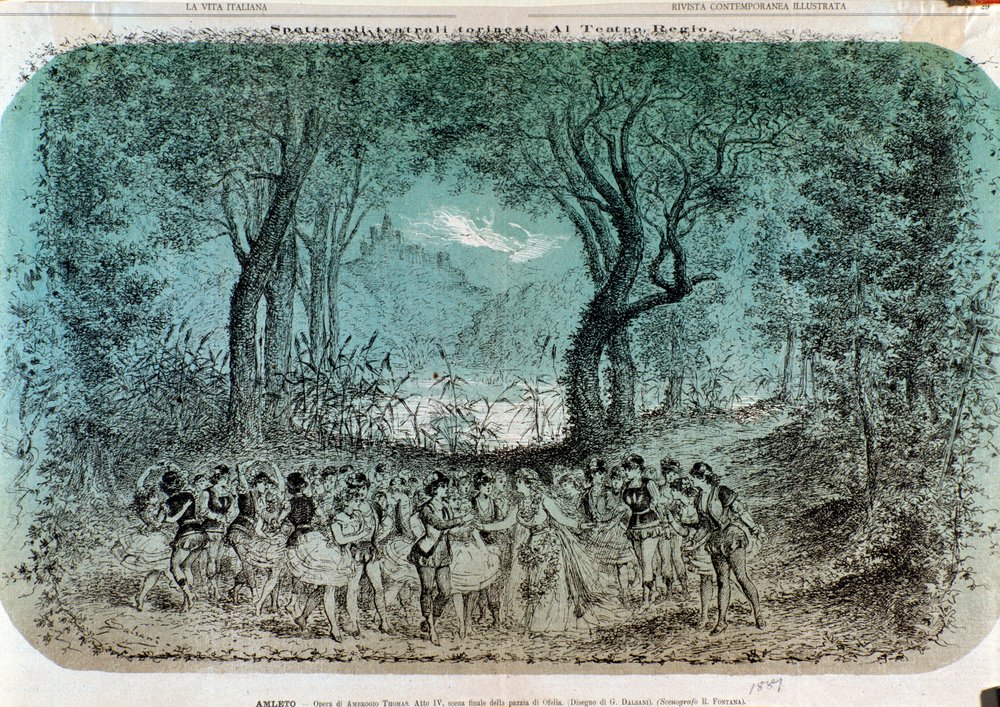 Illustration for the Scene of Ophelia's Madness in Hamlet by Ambroise ...