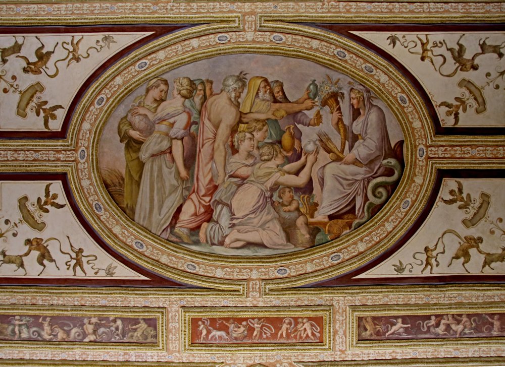 The myth of Ceres, detail of the Altoviti ceiling, 1553 by Giorgio Vasari