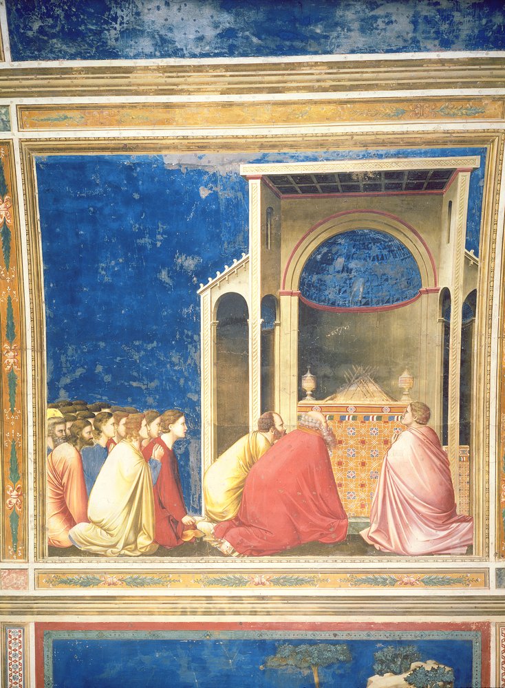 The Virgin's Suitors Praying before the Rods in the Temple, c.1305