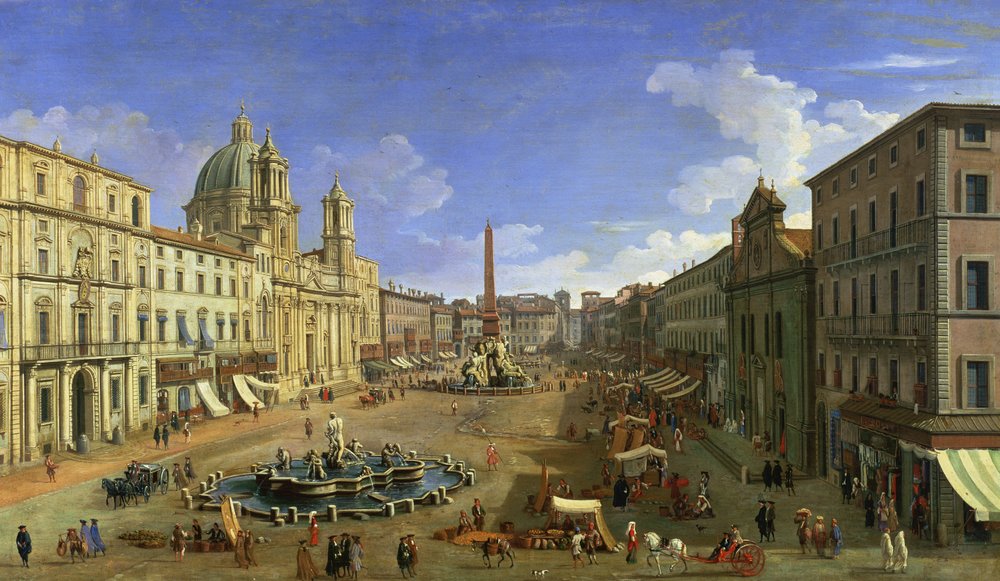 View of the Piazza Navona, Rome by Giovanni Antonio Canal