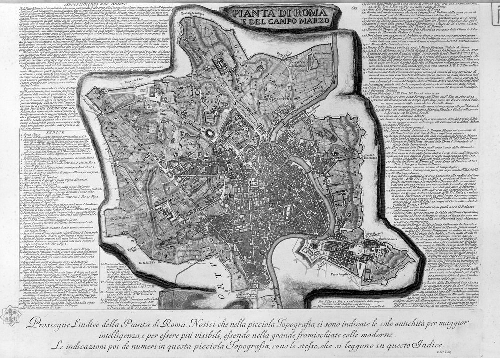 Map of Rome, part 1 by Giovanni-Battista Piranesi