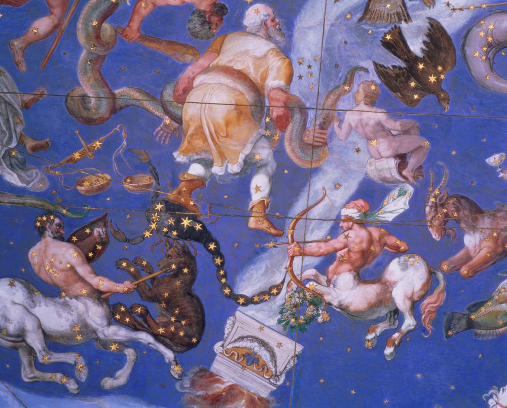 Signs of the Zodiac including Battling Centaurs (detail)