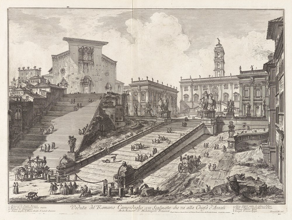 View of the Roman Capitol with Staircase