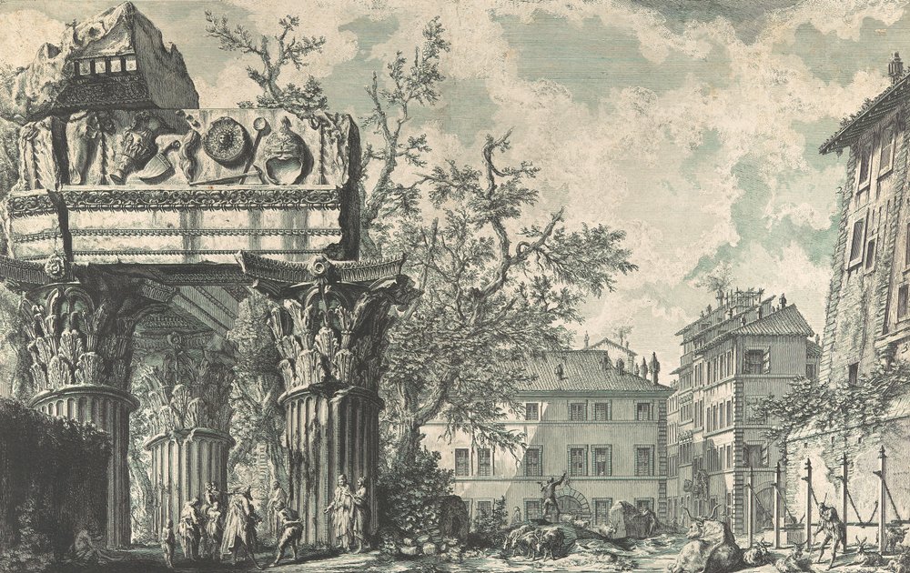View of the Temple of Jupiter Tonans by Giovanni-Battista Piranesi