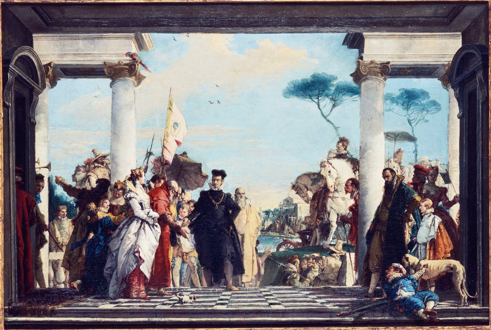 The Arrival of Henri III at the Villa Contarini by Giovanni-Battista Tiepolo