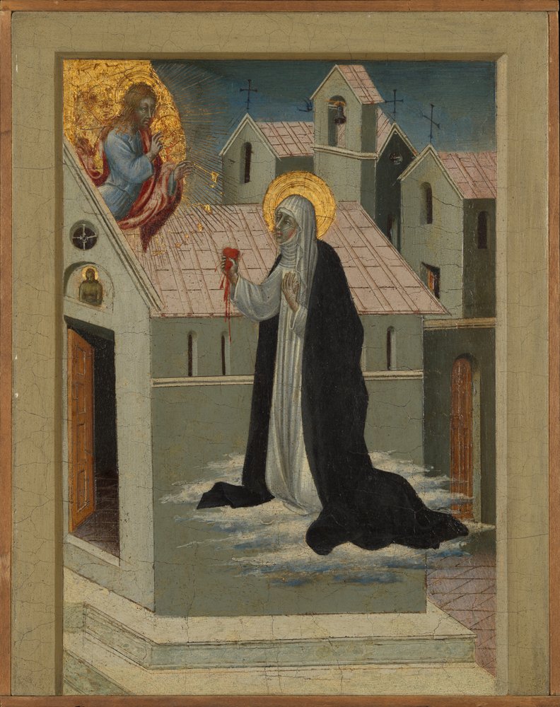 Saint Catherine of Siena Exchanging Her Heart with Christ