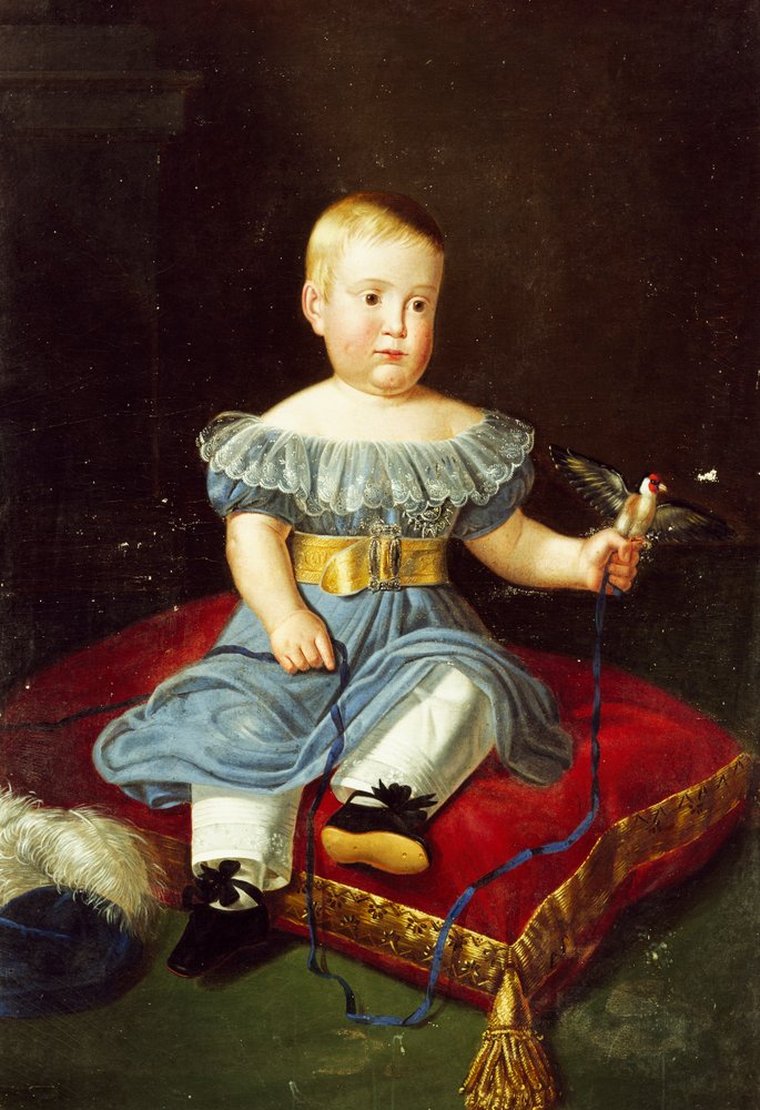 Portrait of Prince Louis, Bourbon-Two Sicilies, Count of Aquila as child by Giuseppe Cammarano