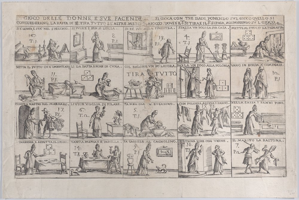 Game of Wives, and Their Chores by Giuseppe Maria Mitelli