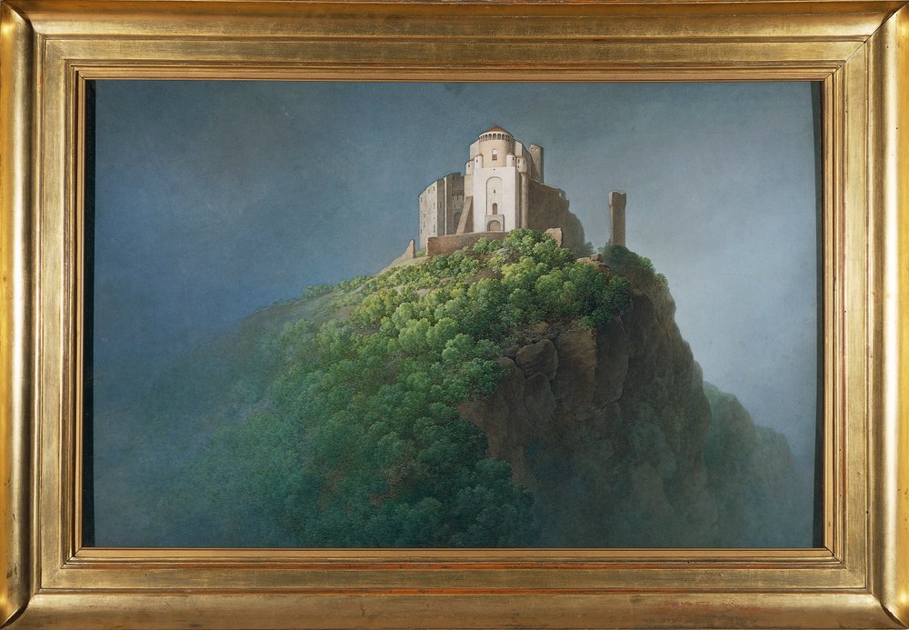 Saint Michael’s Abbey at the entrance to Val di Susa, by Giuseppe Pietro Bagetti, painting by Giuseppe Pietro Bagetti