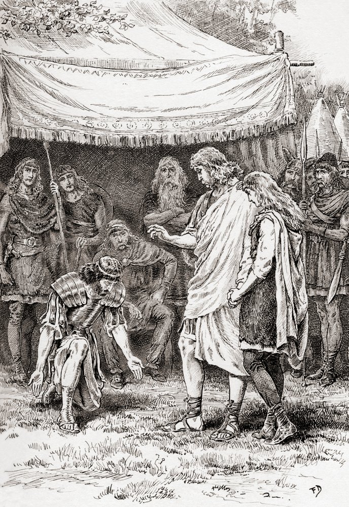 A scene from William Shakespeare's play Cymbeline, Act V, Scene 5 ...