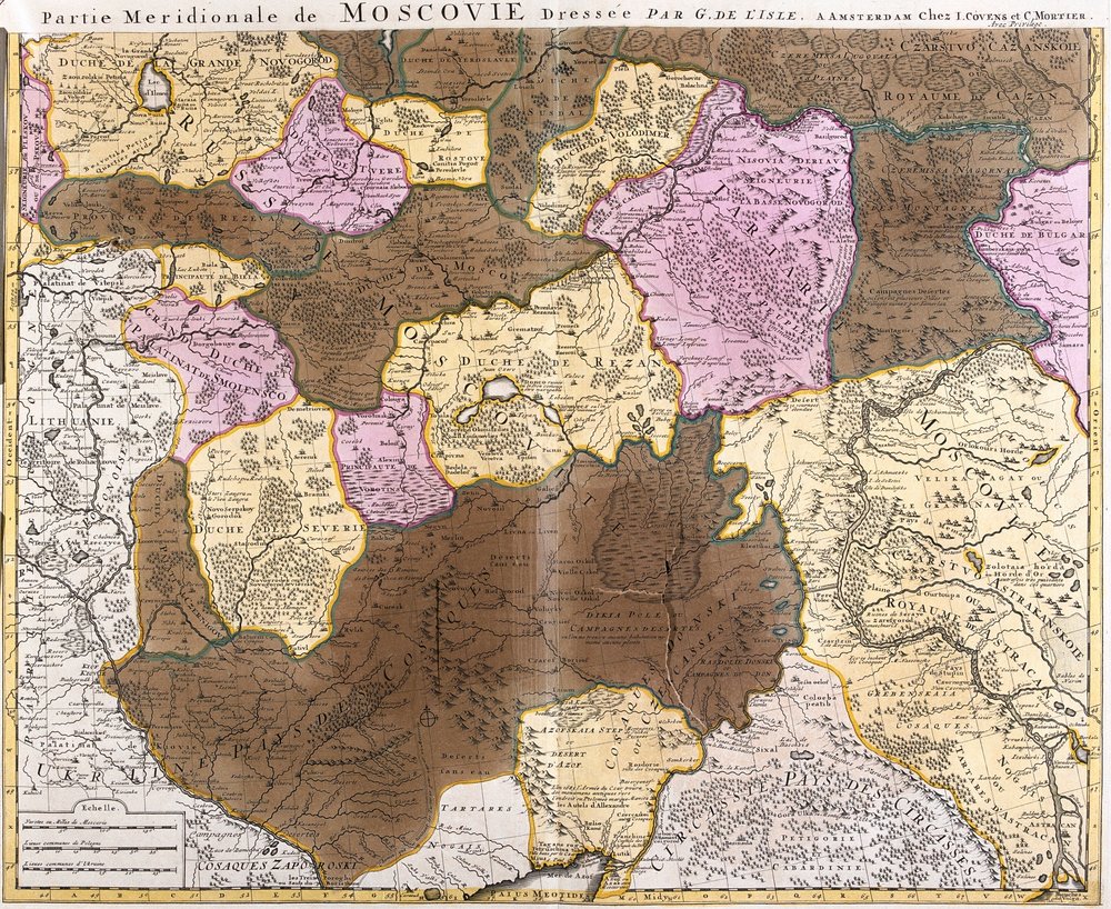 Map of the meridional part of the great principality of Moscow by Guillaume Delisle