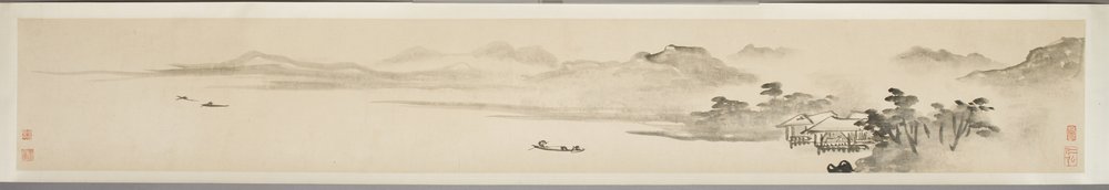 Landscape with Fisherman and Poem by Guo Xu Guo Xu